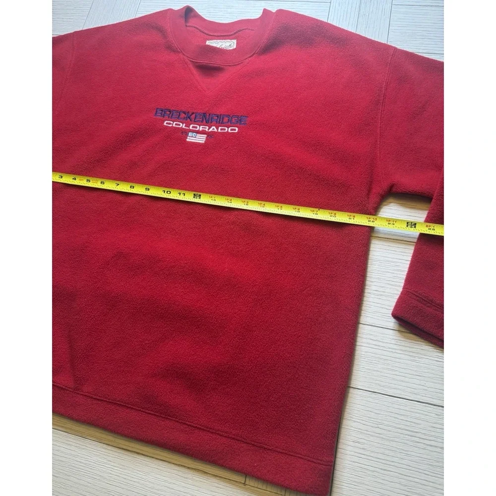 Woolrich Vintage 90's Red Embroidered‎ Breckenridge Unisex Crewneck Sz  L Flag